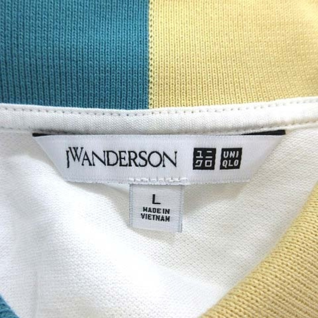 UNIQLO(ユニクロ)のユニクロ JWANDERSON ポロシャツ 半袖 鹿の子 切替 L 白 ホワイト メンズのトップス(ポロシャツ)の商品写真