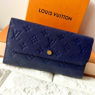 ルイヴィトン(LOUIS VUITTON)の長財布 モノグラム アンプラント ヴィルトゥオーズ ネイビー ビトン ビィトン(長財布)