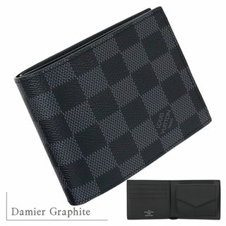 ルイヴィトン(LOUIS VUITTON)のルイヴィトン ポルトフォイユマルコ NM ダミエグラフィット レザー 二つ折り財布 財布 サイフ ウォレット メンズ LV 新品 5651(折り財布)