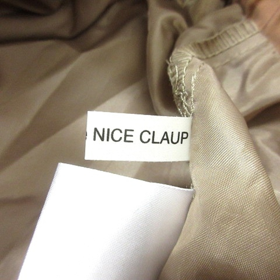 NICE CLAUP(ナイスクラップ)のナイスクラップ NICE CLAUP ワイドパンツ ベージュ ■MO レディースのパンツ(その他)の商品写真