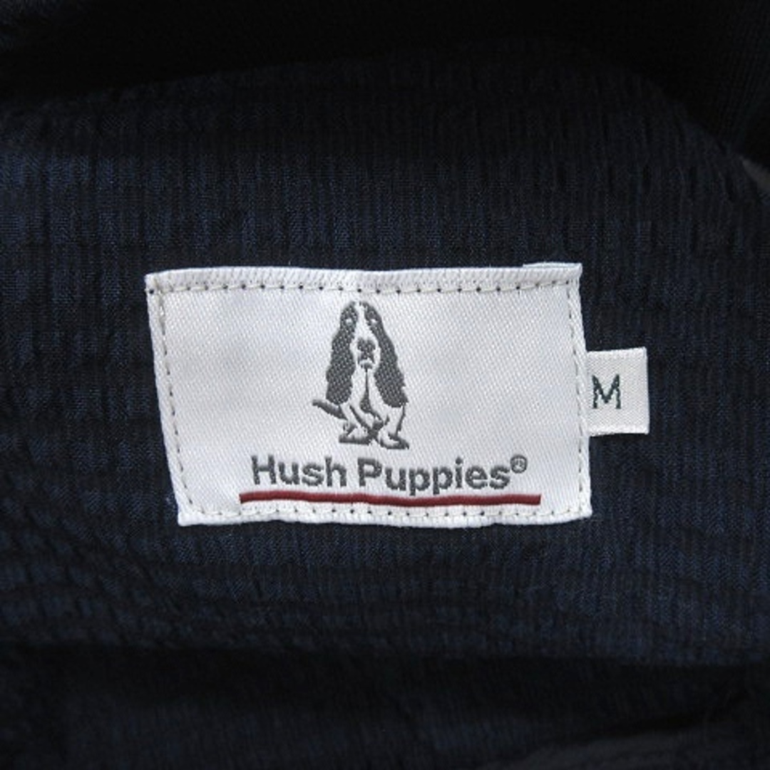 Hush Puppies(ハッシュパピー)のハッシュパピー ジャケット ブルゾン ストライプ チェック 刺繍 M 紺 メンズのジャケット/アウター(ブルゾン)の商品写真
