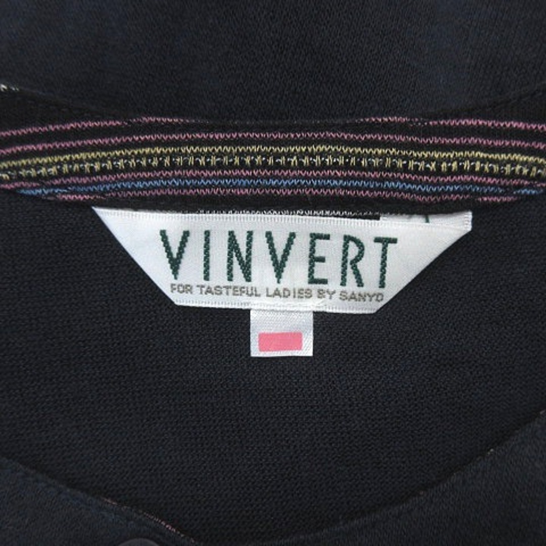 VINVERT(バンベール)のバンベール VINVERT ニットカーディガン 七分袖 11AR 紺 ネイビー レディースのトップス(カーディガン)の商品写真