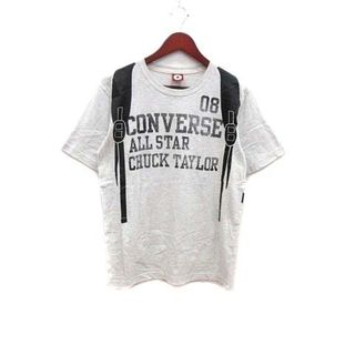 コンバース(CONVERSE)のコンバース Tシャツ カットソー クルーネック プリント 半袖 L ライトグレー(Tシャツ/カットソー(半袖/袖なし))