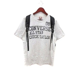 CONVERSE - コンバース Tシャツ カットソー クルーネック プリント 半袖 L ライトグレー