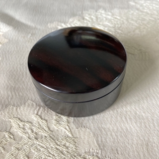 天然木質樹脂　紫丹塗　切立　香合　2.5寸(小物入れ)