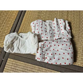 プチバトー(PETIT BATEAU)のプチバトー ハート セットアップ 12m 74cm(シャツ/カットソー)