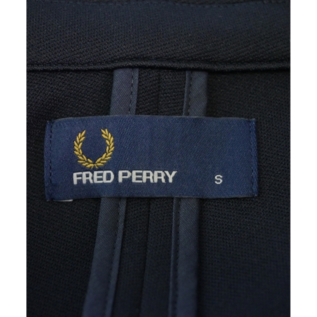 FRED PERRY(フレッドペリー)のFRED PERRY フレッドペリー テーラードジャケット S 濃紺 【古着】【中古】 レディースのジャケット/アウター(テーラードジャケット)の商品写真