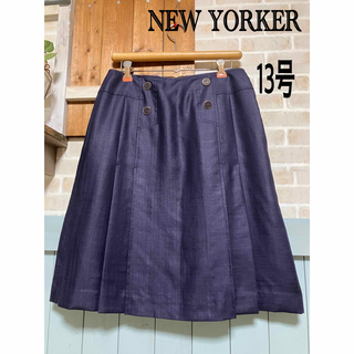 ニューヨーカー(NEWYORKER)のニューヨーカーボックススカート13号　大きいサイズスカート(ひざ丈スカート)