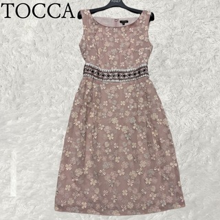 TOCCA - TOCCA トッカ　クローバー刺繍ビジューノースリーブワンピース　クルーネック