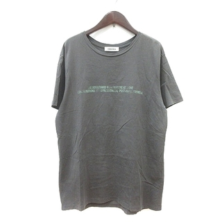 COCO DEAL - ココディール カットソー Tシャツ クルーネック プリント 半袖 2 グレー