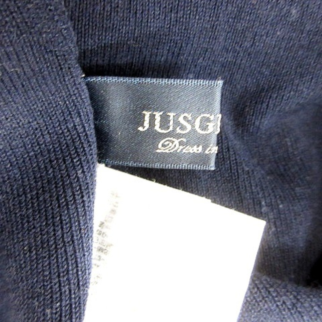 JUSGLITTY(ジャスグリッティー)のジャスグリッティー ニット カットソー Vネック レース ノースリーブ 2 紺 レディースのトップス(ニット/セーター)の商品写真