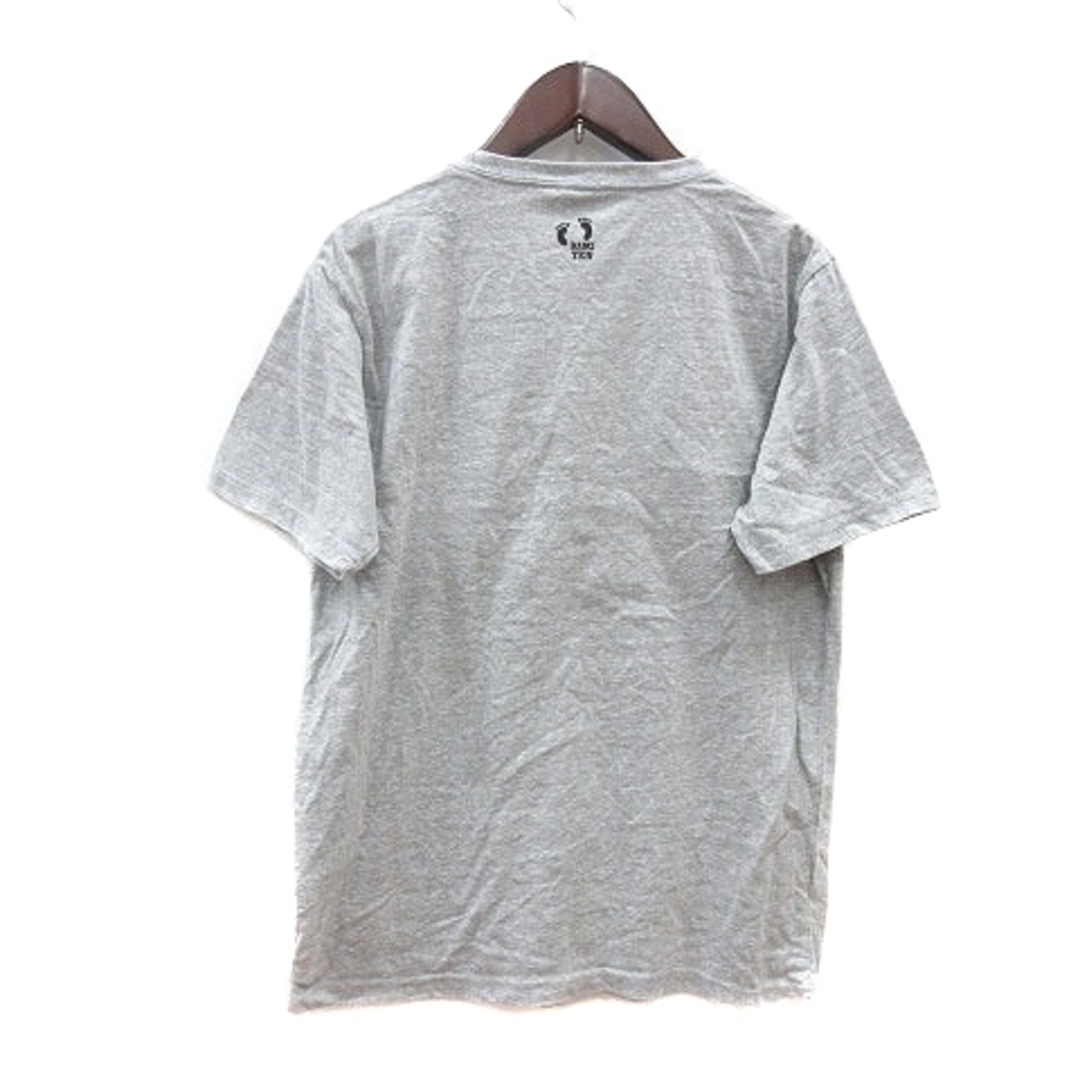 ハンテン カットソー Tシャツ クルーネック 総柄 半袖 M グレー メンズのトップス(Tシャツ/カットソー(半袖/袖なし))の商品写真