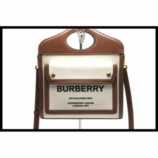 バーバリー(BURBERRY)のバーバリー ミニポケット キャンバス ハンドバッグ■04ca11218-4M(ハンドバッグ)