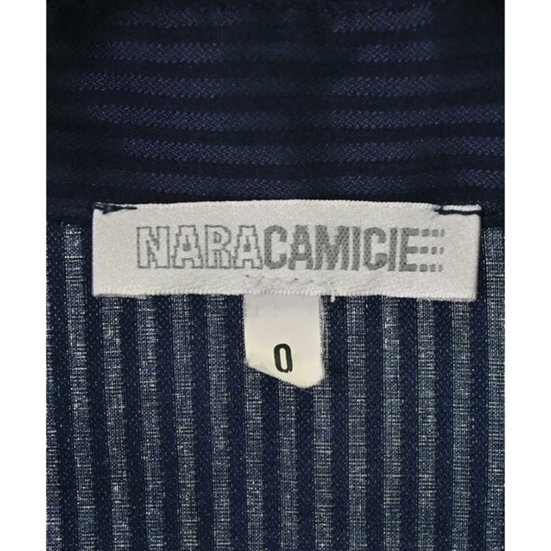 NARACAMICIE(ナラカミーチェ)のNARA CAMICIE ブラウス 0(XS位) 紺(ストライプ) 【古着】【中古】 レディースのトップス(シャツ/ブラウス(長袖/七分))の商品写真