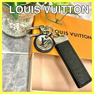 ルイヴィトン(LOUIS VUITTON)の❤️美品❤️ LOUIS VUITTON ルイヴィトン キーリング レザー 黒(キーホルダー)