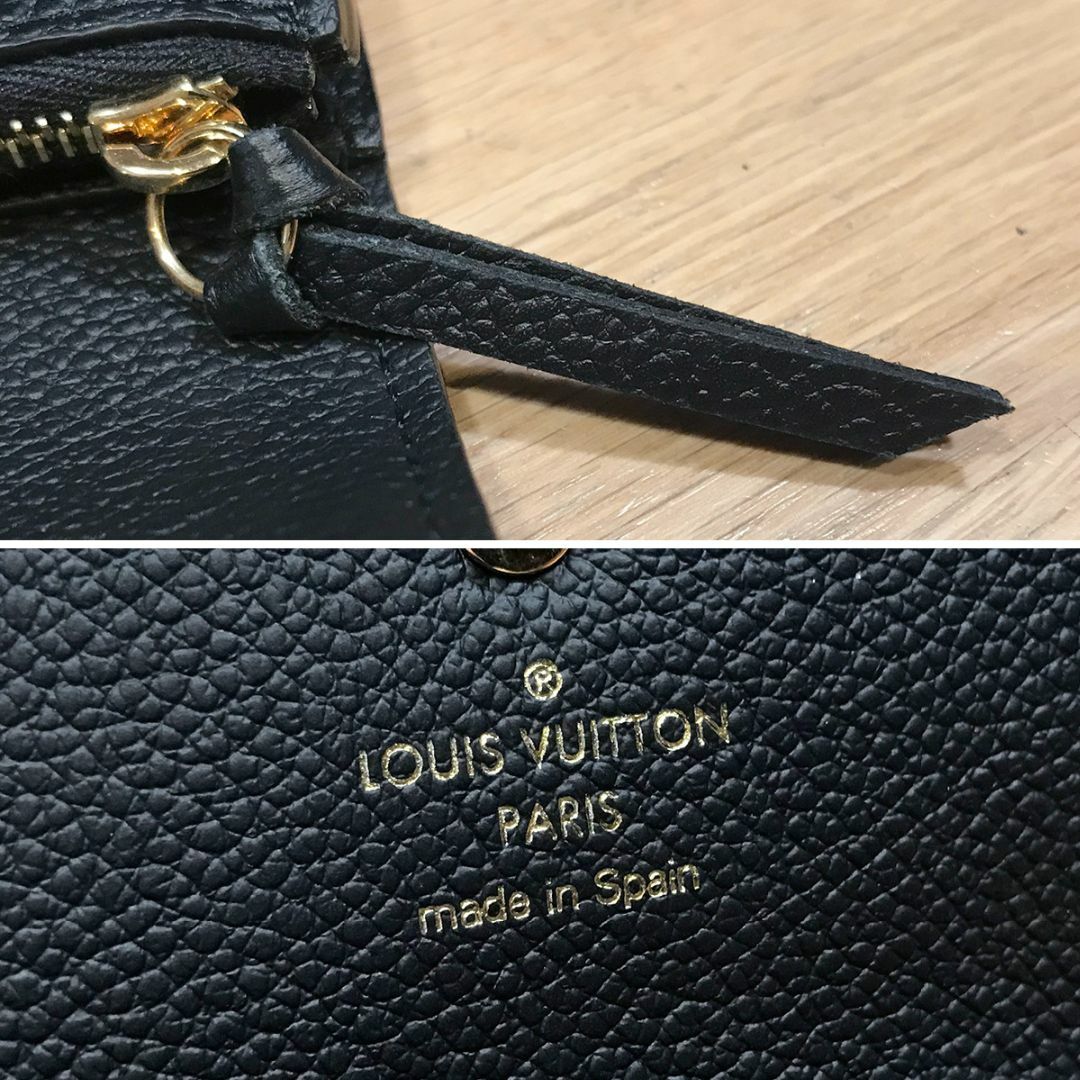 LOUIS VUITTON(ルイヴィトン)の新品同様 ルイヴィトン 現行 アンプラント ポルトモネロザリ ノワール 財布 黒 レディースのファッション小物(財布)の商品写真