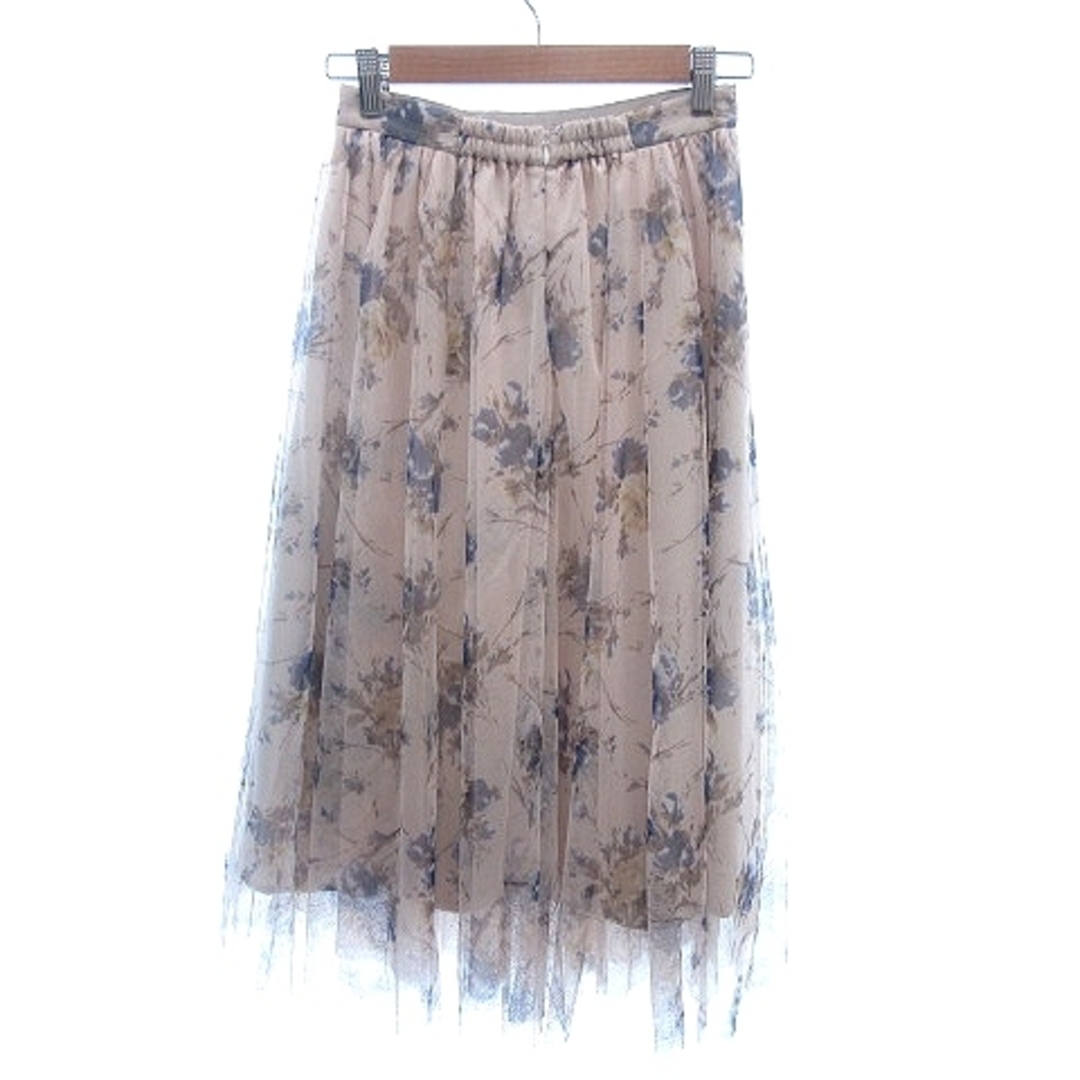 MISCH MASCH(ミッシュマッシュ)のミッシュマッシュ チュールスカート ギャザー ロング 花柄 36 ピンク /AU レディースのスカート(ロングスカート)の商品写真