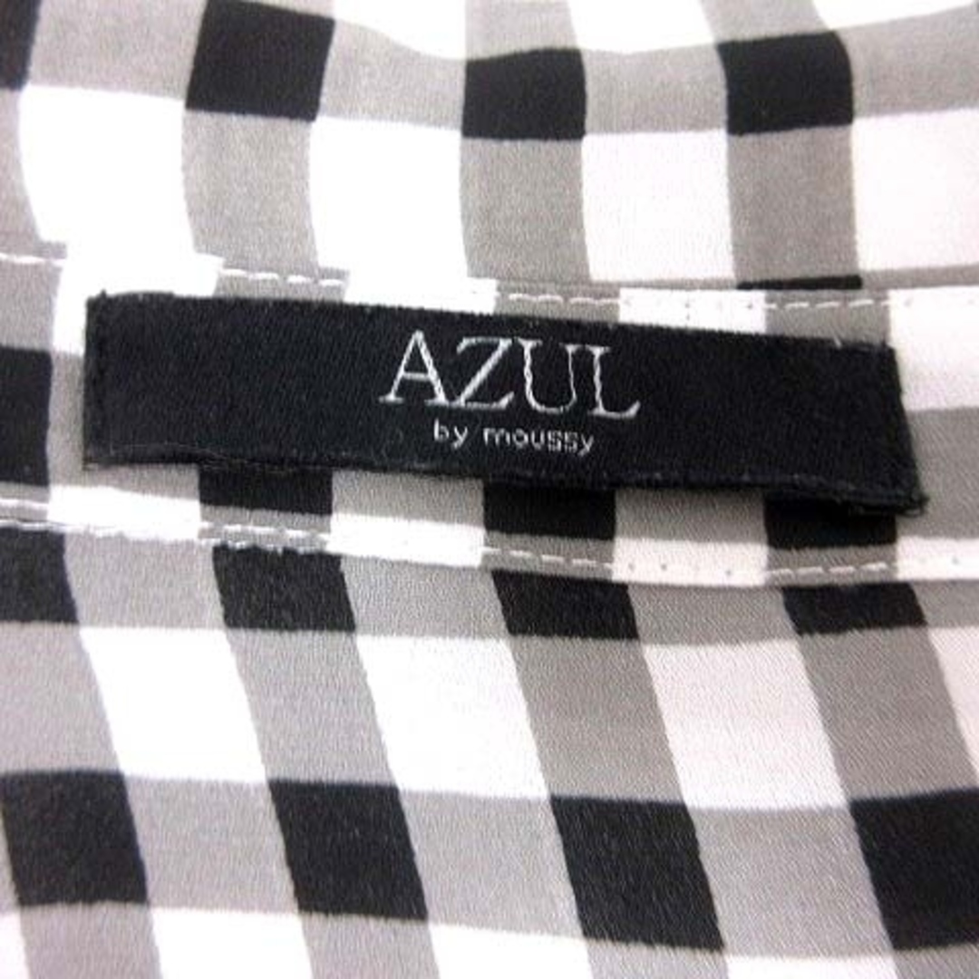 AZUL by moussy(アズールバイマウジー)のアズールバイマウジー シャツ ブラウス カシュクール チェック S 黒 ■MO レディースのレディース その他(その他)の商品写真