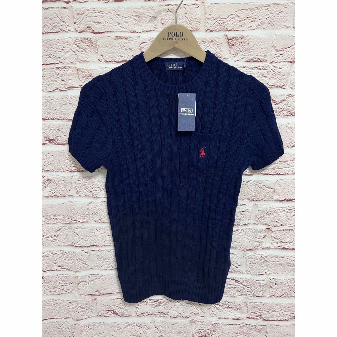 POLO RALPH LAUREN(ポロラルフローレン)のポロラルフローレンコットン半袖ニット　ケーブルサマーニットpolo Ralph メンズのトップス(Tシャツ/カットソー(半袖/袖なし))の商品写真