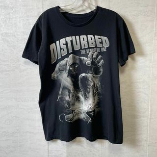 ミュージックティー(MUSIC TEE)のDISTURBED　ディスターブド　メタルバンド　サイズＸＬ　黒　メンズ　古着(Tシャツ/カットソー(半袖/袖なし))