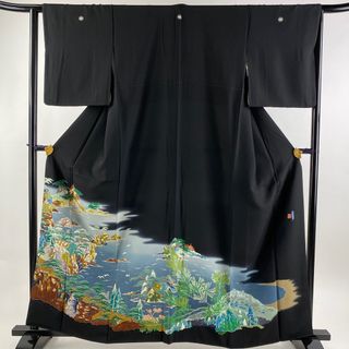 黒留袖 身丈161.5cm 裄丈64cm 正絹 美品 名品 【中古】(着物)