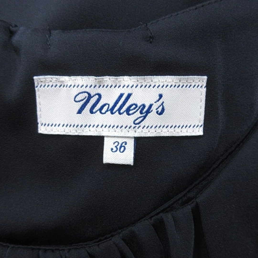 NOLLEY'S(ノーリーズ)のノーリーズ Nolley's シャツ ブラウス 七分袖 36 紺 ネイビー レディースのトップス(その他)の商品写真
