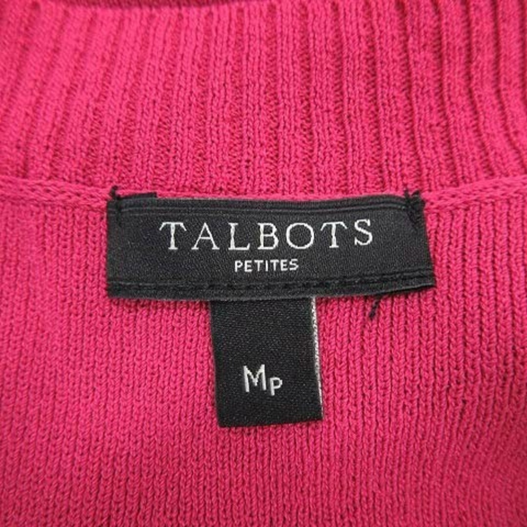 TALBOTS(タルボット)のタルボット ニットカーディガン ロング 半袖 Uネック Mp マゼンタピンク レディースのトップス(カーディガン)の商品写真