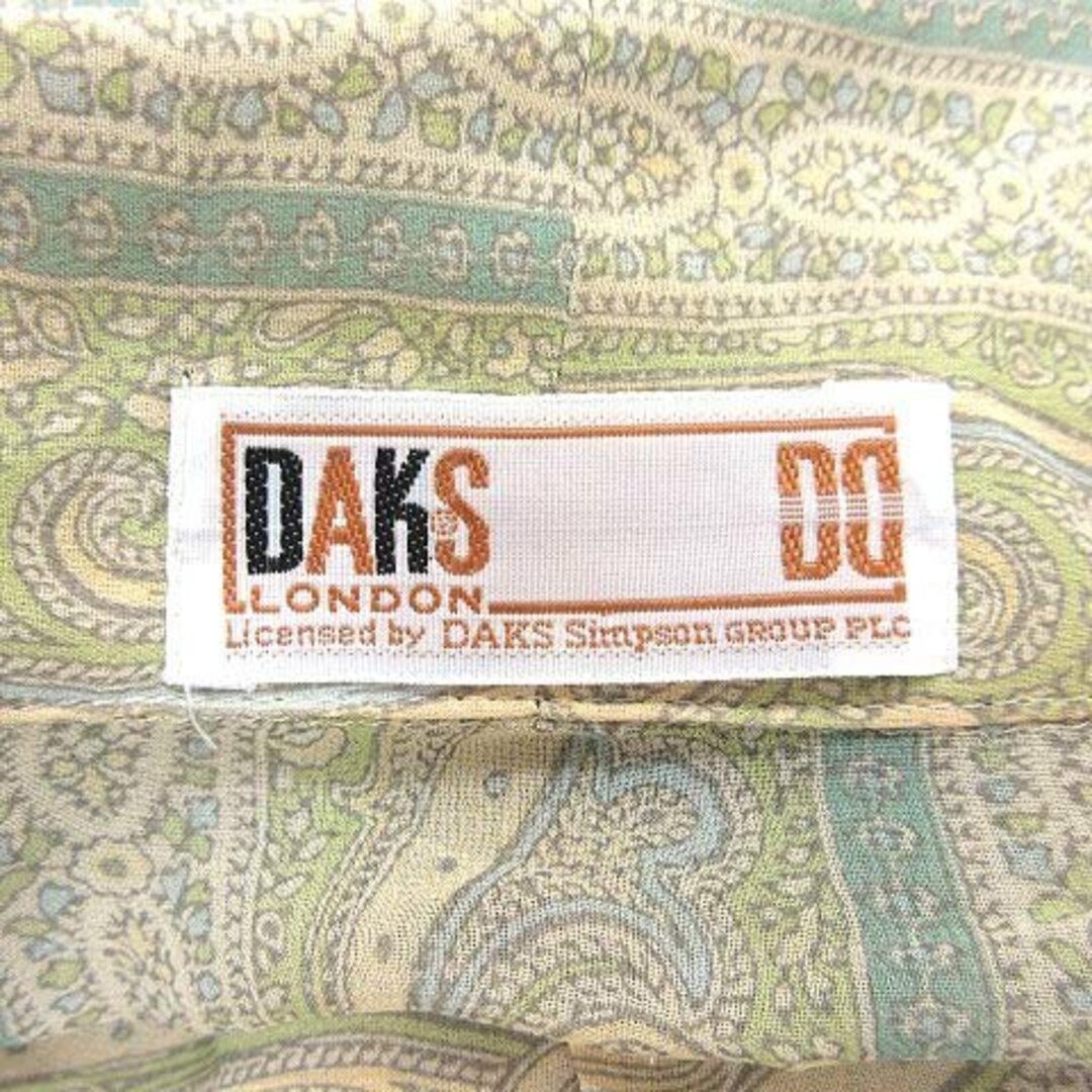 DAKS(ダックス)のダックス シアーシャツ 長袖 ショールカラー ペイズリー柄 絹 9R ベージュ レディースのトップス(シャツ/ブラウス(長袖/七分))の商品写真