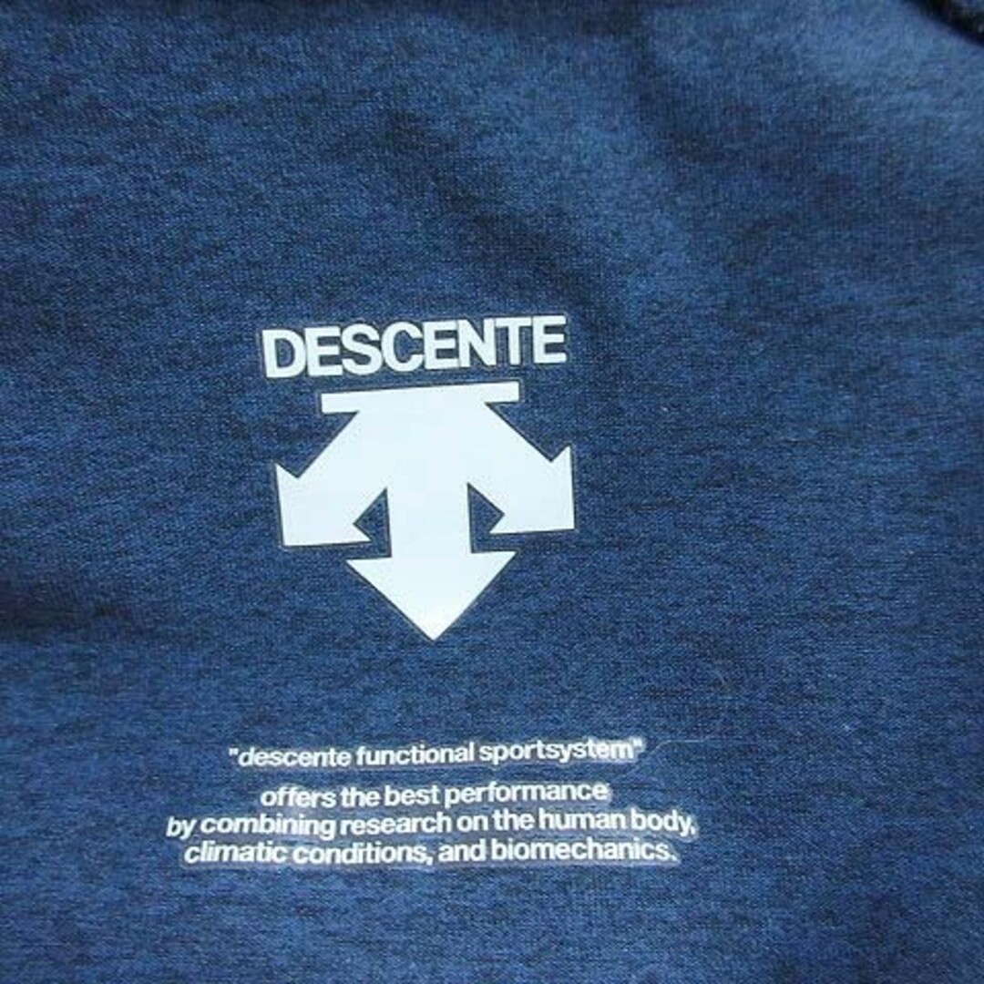 DESCENTE(デサント)のデサント スポーツウェア ポロシャツ 半袖 カットソー ロゴプリント L 紺 スポーツ/アウトドアのスポーツ/アウトドア その他(その他)の商品写真