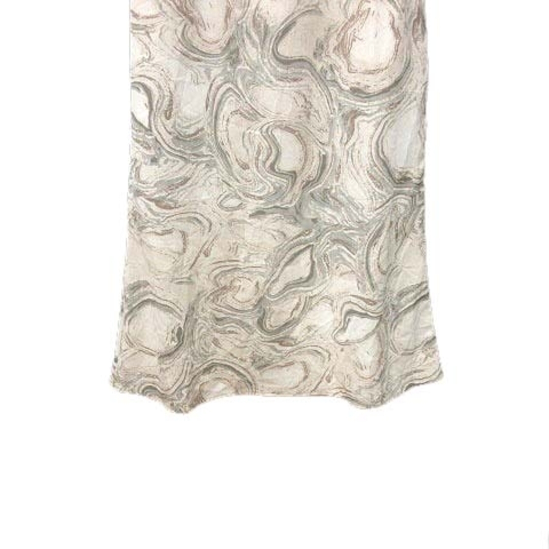 UNRELISH(アンレリッシュ)のUNRELISH 台形スカート ロング マキシ 総柄 M アイボリー 白 レディースのスカート(ロングスカート)の商品写真