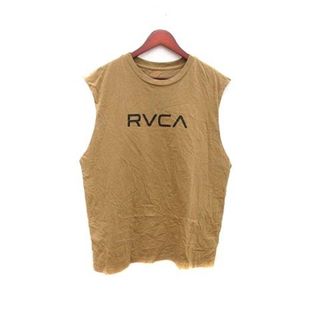 RVCA - ルーカ RVCA タンクトップ カットソー ロゴプリント L 茶 ブラウン