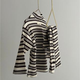 kokokids middle neck tops ボーダートップス　韓国子供服(Tシャツ/カットソー)