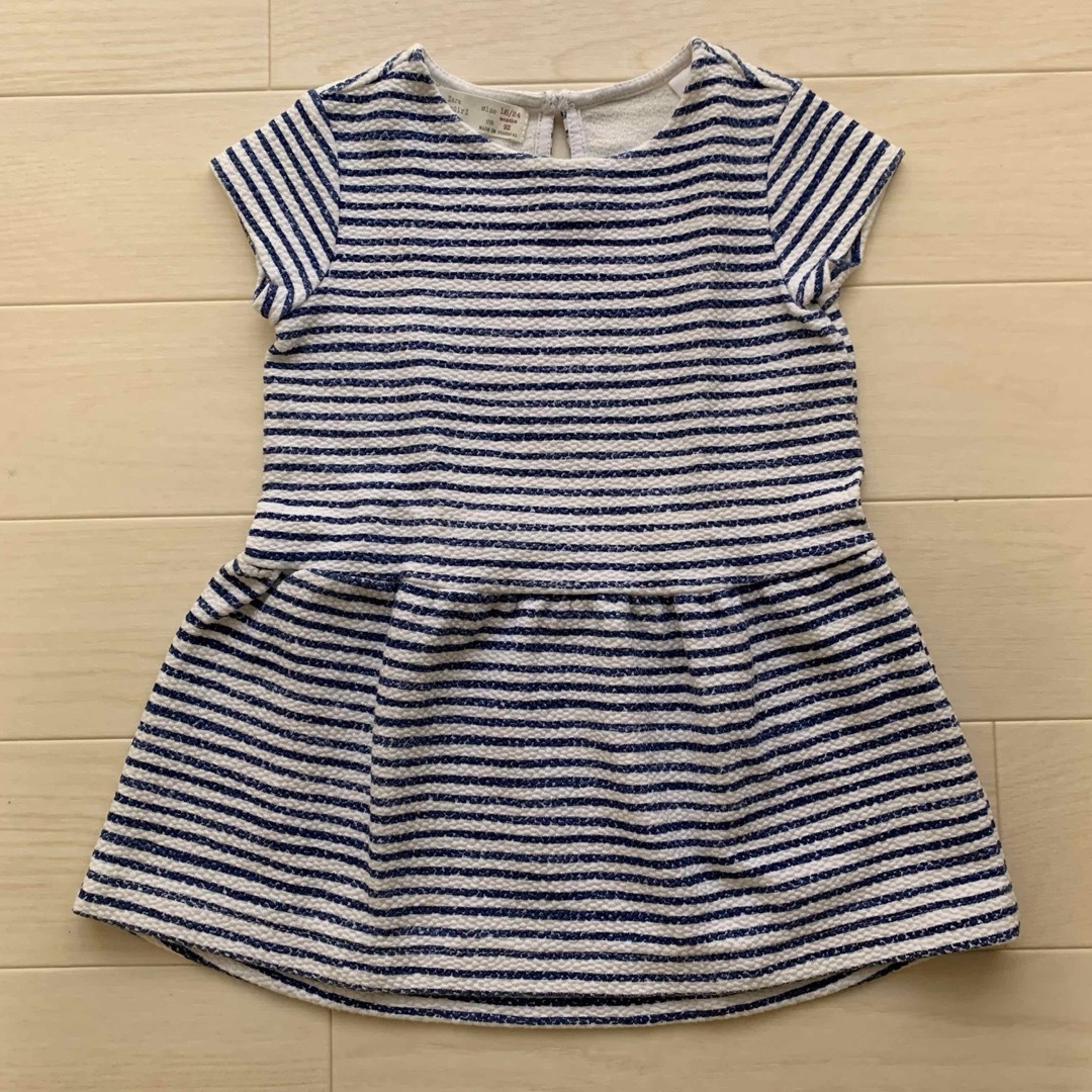 ZARA(ザラ)のZARA（90）　ボーダーワンピース キッズ/ベビー/マタニティのキッズ服女の子用(90cm~)(ワンピース)の商品写真