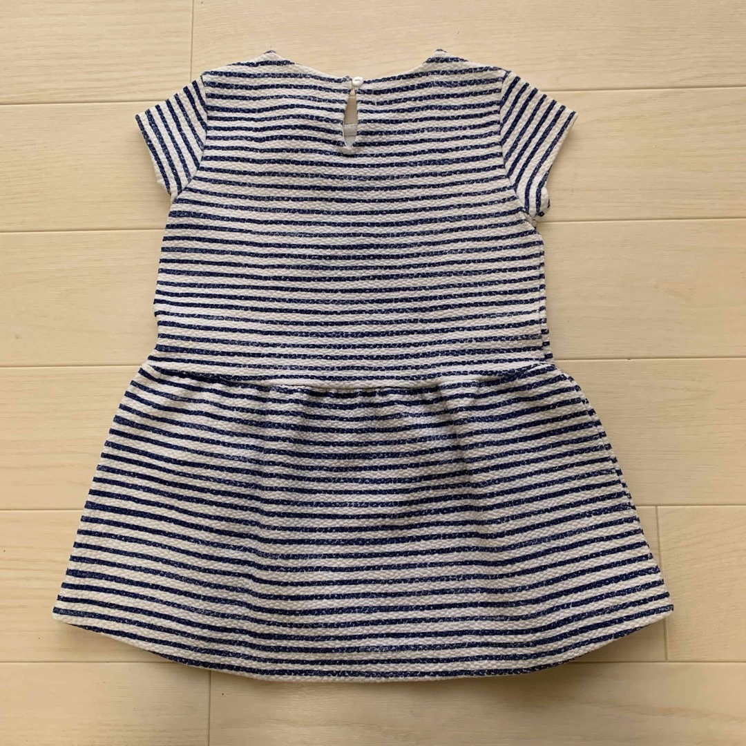 ZARA(ザラ)のZARA（90）　ボーダーワンピース キッズ/ベビー/マタニティのキッズ服女の子用(90cm~)(ワンピース)の商品写真