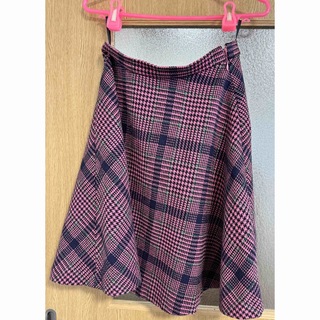 プロポーションボディドレッシング(PROPORTION BODY DRESSING)のピンク　チェックスカート(ひざ丈スカート)