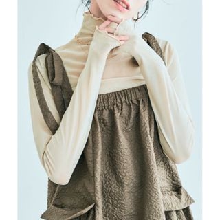 kirakirashop  シアーメッシュハイネックトップス(カットソー(長袖/七分))