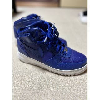 NIKE - NIKEエアフォース1 mid コンコルド オールレザー 青 白 26cm