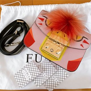 フルラ(Furla)の【超美品！レア商品】FURLA メトロポリス 鳥 ファー 2way マルチバッグ(ショルダーバッグ)