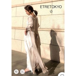 ETRE TOKYO - 美品★定価2.5万★ETRE TOKYO フリンジシアーガウン