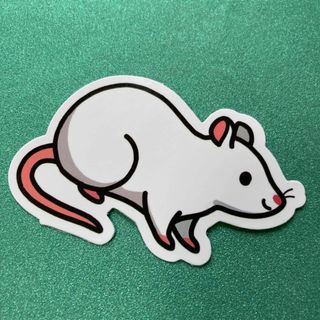 ⭐️人気⭐️ネズミのステッカー　１枚　かわいい　　mouse or rat(車外アクセサリ)