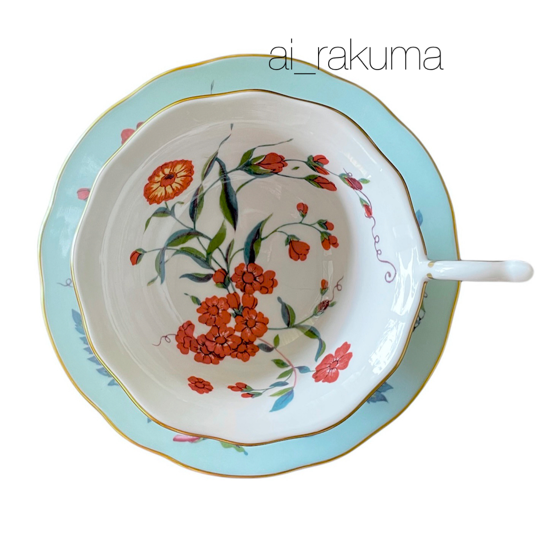 WEDGWOOD(ウェッジウッド)の新品 ☆ 廃盤希少 ウェッジウッド ターコイズクロッカス  2客セット インテリア/住まい/日用品のキッチン/食器(グラス/カップ)の商品写真