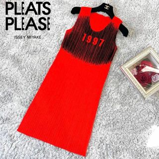 PLEATS PLEASE ISSEY MIYAKE - 【レア】プリーツプリーズ フロッキープリント ワンピース イッセイミヤケ 4