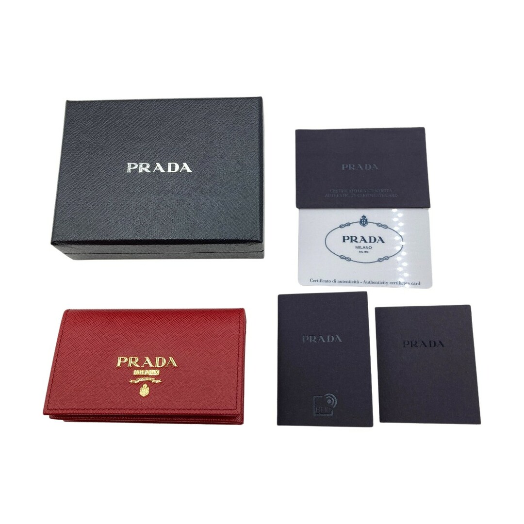 PRADA(プラダ)の◎◎PRADA プラダ サフィアーノ 名刺入れ カードケース 箱付 IMC122 FUOCO メンズのファッション小物(名刺入れ/定期入れ)の商品写真