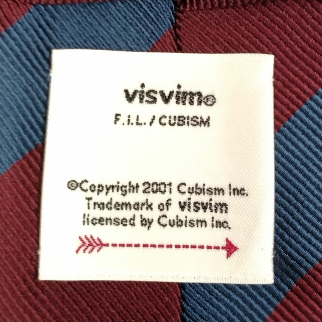 VISVIM(ヴィスヴィム)のVISVIM ビズビム 0123203003006 SILK TIE STRIPE ネクタイ バーガンディー サイズフリー 正規品 / 34124 メンズのファッション小物(ネクタイ)の商品写真