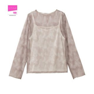 2PINKレディース　シアーＴシャツ＋キャミソールセット