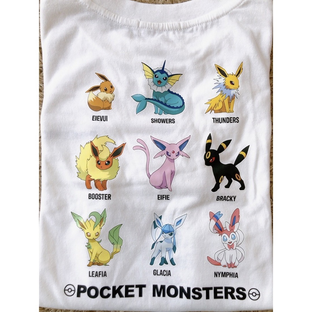 ① 新作　　ポケモン　イーブイ　ブイズ　進化　tシャツ バックプリント キッズ/ベビー/マタニティのキッズ服男の子用(90cm~)(Tシャツ/カットソー)の商品写真