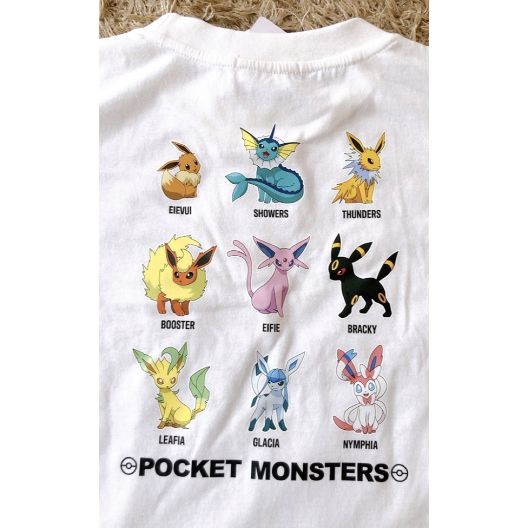 ① 新作　　ポケモン　イーブイ　ブイズ　進化　tシャツ バックプリント キッズ/ベビー/マタニティのキッズ服男の子用(90cm~)(Tシャツ/カットソー)の商品写真