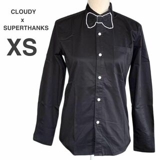 スーパーサンクス(SUPERTHANKS)のCLOUDY SUPERTHANKS コラボ 蝶ネクタイ シャツ ブラック XS(シャツ)