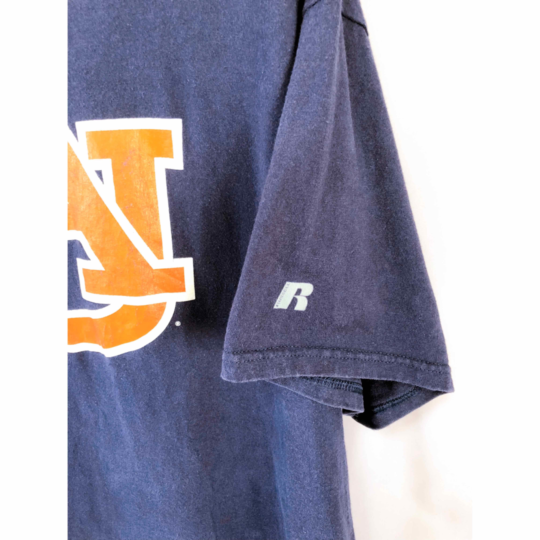 Russell Athletic(ラッセルアスレティック)のNCAA　オーバーン大学　タイガース　Tシャツ　XL　紺　USA古着 メンズのトップス(Tシャツ/カットソー(半袖/袖なし))の商品写真