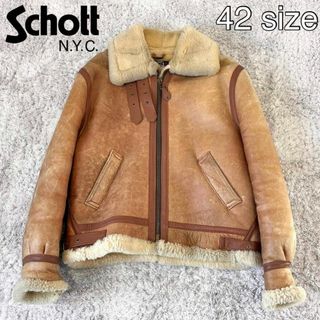 ショット(schott)の【レアカラー】Schott ショット B-3 リアルムートン フライトジャケット(フライトジャケット)